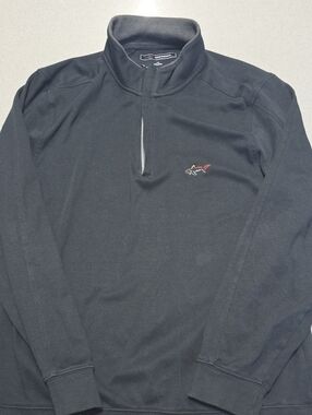 Black Men's Quarter-Zip Pullover Jacket